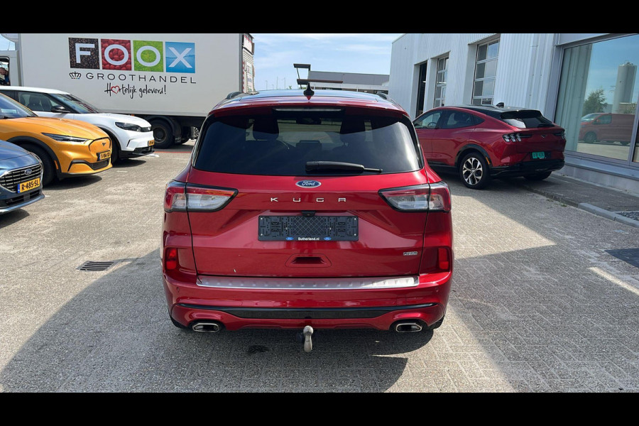 Ford Kuga 2.5 PHEV ST-Line X | Full options | Weg/Uitklapbare Trekhaak (Elektrisch bedienbaar) | Elektrisch glazen panorama-dak | Adaptive cruise control | Winter Pack | Dodehoeksensoren | Bang&Olufsen | Head up Display | Adaptive LED | 19 inch lichtmetalen velgen met rode remklauwen | Elektrische achterklep