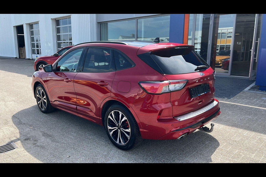 Ford Kuga 2.5 PHEV ST-Line X | Full options | Weg/Uitklapbare Trekhaak (Elektrisch bedienbaar) | Elektrisch glazen panorama-dak | Adaptive cruise control | Winter Pack | Dodehoeksensoren | Bang&Olufsen | Head up Display | Adaptive LED | 19 inch lichtmetalen velgen met rode remklauwen | Elektrische achterklep