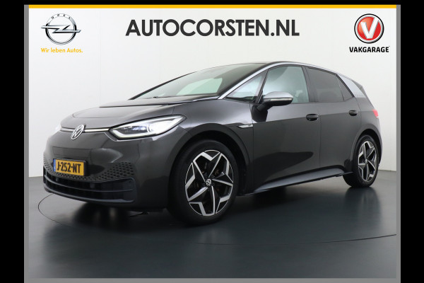 Volkswagen ID.3 58kWh 204PK 1st. First Plus Navi-Pro 19" Camera Trekhaak Apple Carplay Android Auto Matrix-LED Stoel-Stuurverwarming Adapt.Cruis Lmv Bluetooth Regensensor Rijstrooksensor Verkeersbord detectie Wifi Origineel Nederlandse Auto Nieuwprijs €43.675,-