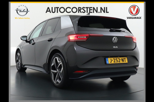 Volkswagen ID.3 58kWh 204PK 1st. First Plus Navi-Pro 19" Camera Trekhaak Apple Carplay Android Auto Matrix-LED Stoel-Stuurverwarming Adapt.Cruis Lmv Bluetooth Regensensor Rijstrooksensor Verkeersbord detectie Wifi Origineel Nederlandse Auto Nieuwprijs €43.675,-