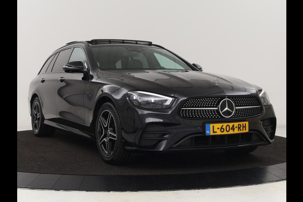 Mercedes-Benz E-Klasse 300e AMG | Panoramadak | Burmester | Head-Up | Adaptive cruise | Stoelverwarming | 360 Camera | Memory | Carplay | Matrix LED | Leder/Alcantara | Trekhaak | Widescreen | PHEV | Plug In