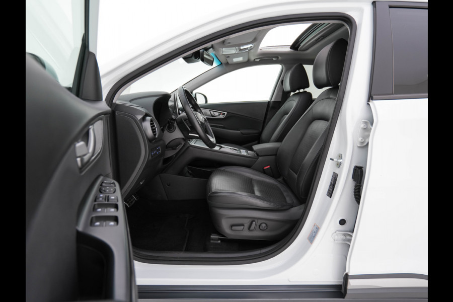 Hyundai Kona EV Premium 64 kWh (INCL-BTW) *PANO | FULL-LEATHER | KRELL-AUDIO | HEAD-UP | FULL-LED | NAVI-FULLMAP | DAB | ADAPT.CRUISE | KEYLESS | CAMERA | BLIND-SPOT | LANE-ASSIST | DIGI-COCKPIT | COMFORT-SEATS | 17''ALU*