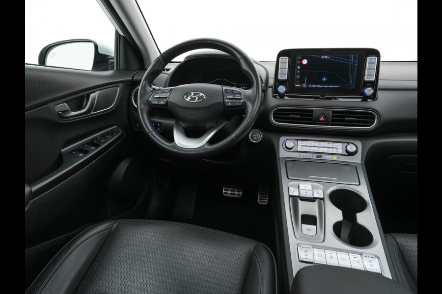 Hyundai Kona EV Premium 64 kWh (INCL-BTW) *PANO | FULL-LEATHER | KRELL-AUDIO | HEAD-UP | FULL-LED | NAVI-FULLMAP | DAB | ADAPT.CRUISE | KEYLESS | CAMERA | BLIND-SPOT | LANE-ASSIST | DIGI-COCKPIT | COMFORT-SEATS | 17''ALU*