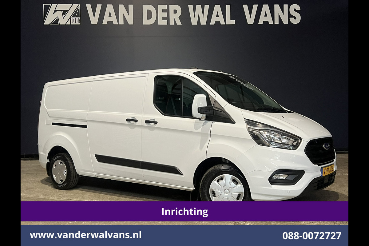 Ford Transit Custom 2.0 TDCI L2H1 Inrichting Euro6 Airco | Navigatie | Camera | LED | Cruisecontrol | Android Auto Parkeersensoren, Verwarmde voorruit, Stoelverwarming, Bijrijdersbank, 2800kg trekvermogen
