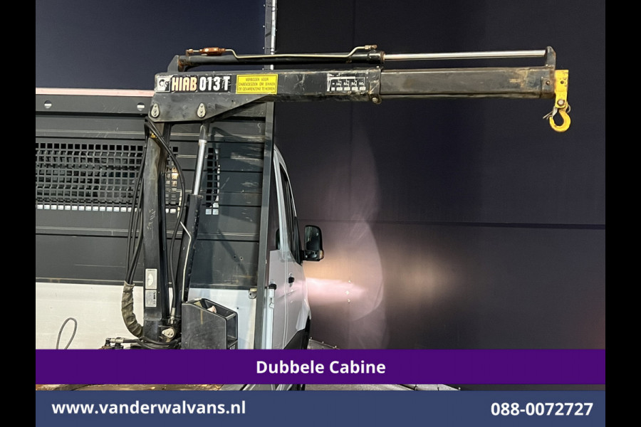 Mercedes-Benz Sprinter 314 CDI 143pk Pick-Up Open Laadbak 1000kg Kraan Dubbele Cabine Euro6 Airco | 3500kg Trekhaak | 6-Zits Apple Carplay, Android Auto, Cruisecontrol
