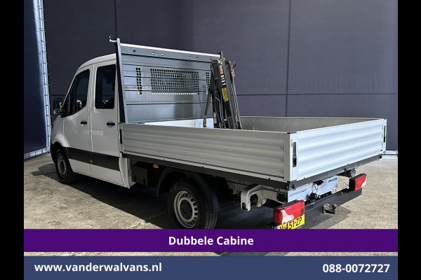 Mercedes-Benz Sprinter 314 CDI 143pk Pick-Up Open Laadbak 1000kg Kraan Dubbele Cabine Euro6 Airco | 3500kg Trekhaak | 6-Zits Apple Carplay, Android Auto, Cruisecontrol