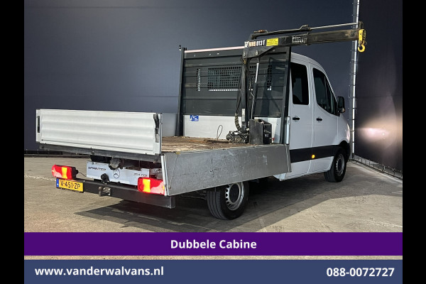 Mercedes-Benz Sprinter 314 CDI 143pk Pick-Up Open Laadbak 1000kg Kraan Dubbele Cabine Euro6 Airco | 3500kg Trekhaak | 6-Zits Apple Carplay, Android Auto, Cruisecontrol