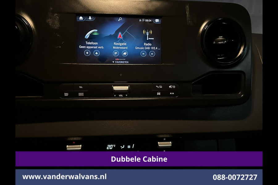 Mercedes-Benz Sprinter 314 CDI 143pk Pick-Up Open Laadbak 1000kg Kraan Dubbele Cabine Euro6 Airco | 3500kg Trekhaak | 6-Zits Apple Carplay, Android Auto, Cruisecontrol