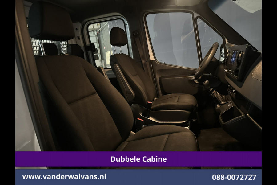 Mercedes-Benz Sprinter 314 CDI 143pk Pick-Up Open Laadbak 1000kg Kraan Dubbele Cabine Euro6 Airco | 3500kg Trekhaak | 6-Zits Apple Carplay, Android Auto, Cruisecontrol