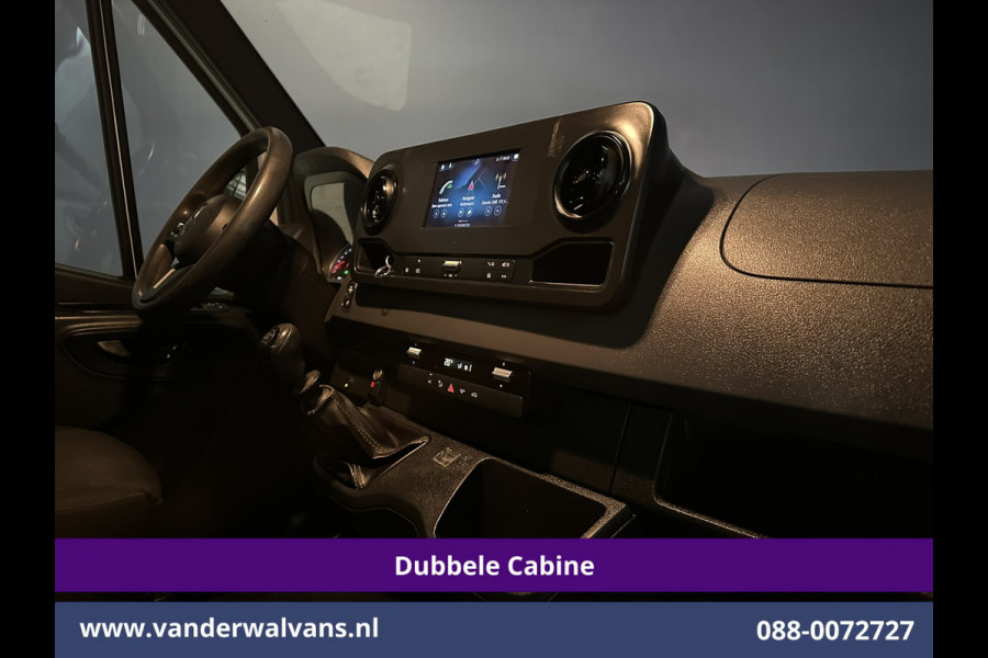 Mercedes-Benz Sprinter 314 CDI 143pk Pick-Up Open Laadbak 1000kg Kraan Dubbele Cabine Euro6 Airco | 3500kg Trekhaak | 6-Zits Apple Carplay, Android Auto, Cruisecontrol