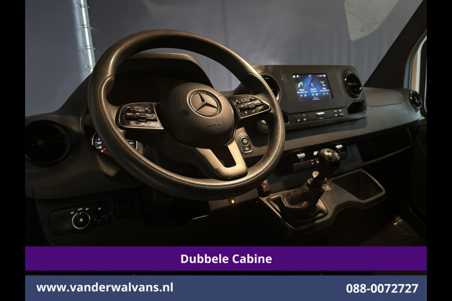 Mercedes-Benz Sprinter 314 CDI 143pk Pick-Up Open Laadbak 1000kg Kraan Dubbele Cabine Euro6 Airco | 3500kg Trekhaak | 6-Zits Apple Carplay, Android Auto, Cruisecontrol