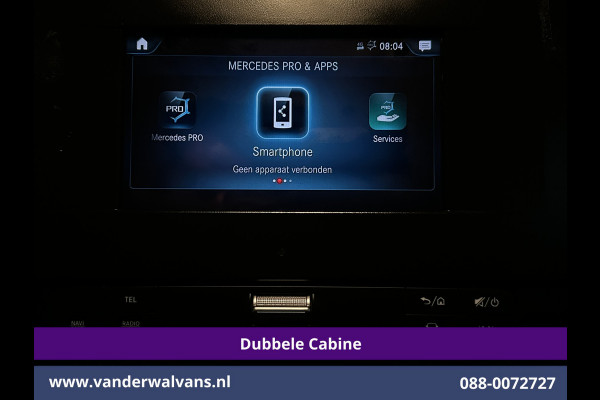 Mercedes-Benz Sprinter 314 CDI 143pk Pick-Up Open Laadbak 1000kg Kraan Dubbele Cabine Euro6 Airco | 3500kg Trekhaak | 6-Zits Apple Carplay, Android Auto, Cruisecontrol