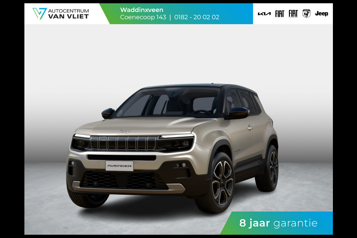 Jeep Avenger 1.2 e-Hybrid Summit | Uit voorraad leverbaar | Winter Pack | Schuif/Kanteldak | Infotaiment&Convenience Pack | Bicolore Jeep Avenger 1.2 e-Hybrid Summit | Uit voorraad leverbaar | Winter Pack | Schuif/Kanteldak | Infotaiment&Convenience Pack | Bicolore