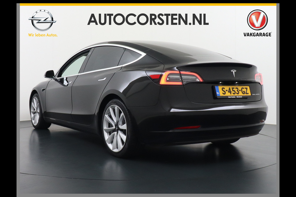 Tesla Model 3 Long Range AWD 75kWh 463PK Trekhaak 19" Ivory FSD-3 Computer Premium Audio AutoPilot Panoramadak Camera's Leer Adaptive-Cruise-C 4WD Stoel en achterbank verwarming Elektr.Stoelen+Memory+Easy-Entry WiFi Garantie op Accu tot 23-12-2027/192.000km