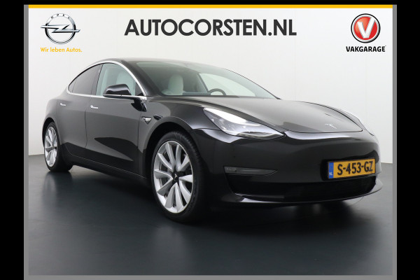 Tesla Model 3 Long Range AWD 75kWh 463PK Trekhaak 19" Ivory FSD-3 Computer Premium Audio AutoPilot Panoramadak Camera's Leer Adaptive-Cruise-C 4WD Stoel en achterbank verwarming Elektr.Stoelen+Memory+Easy-Entry WiFi Garantie op Accu tot 23-12-2027/192.000km