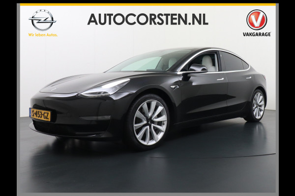 Tesla Model 3 Long Range AWD 75kWh 463PK Trekhaak 19" Ivory FSD-3 Computer Premium Audio AutoPilot Panoramadak Camera's Leer Adaptive-Cruise-C 4WD Stoel en achterbank verwarming Elektr.Stoelen+Memory+Easy-Entry WiFi Garantie op Accu tot 23-12-2027/192.000km