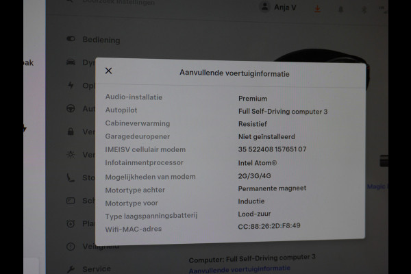 Tesla Model 3 Long Range AWD 75kWh 463PK Trekhaak 19" Ivory FSD-3 Computer Premium Audio AutoPilot Panoramadak Camera's Leer Adaptive-Cruise-C 4WD Stoel en achterbank verwarming Elektr.Stoelen+Memory+Easy-Entry WiFi Garantie op Accu tot 23-12-2027/192.000km