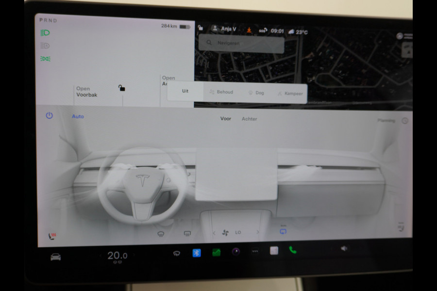 Tesla Model 3 Long Range AWD 75kWh 463PK Trekhaak 19" Ivory FSD-3 Computer Premium Audio AutoPilot Panoramadak Camera's Leer Adaptive-Cruise-C 4WD Stoel en achterbank verwarming Elektr.Stoelen+Memory+Easy-Entry WiFi Garantie op Accu tot 23-12-2027/192.000km