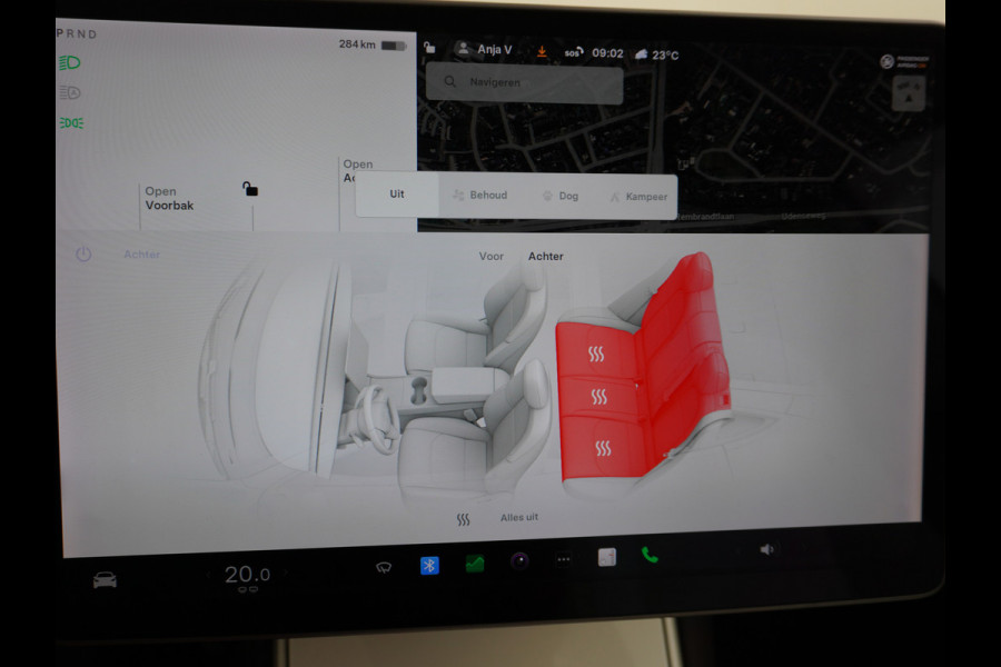 Tesla Model 3 Long Range AWD 75kWh 463PK Trekhaak 19" Ivory FSD-3 Computer Premium Audio AutoPilot Panoramadak Camera's Leer Adaptive-Cruise-C 4WD Stoel en achterbank verwarming Elektr.Stoelen+Memory+Easy-Entry WiFi Garantie op Accu tot 23-12-2027/192.000km