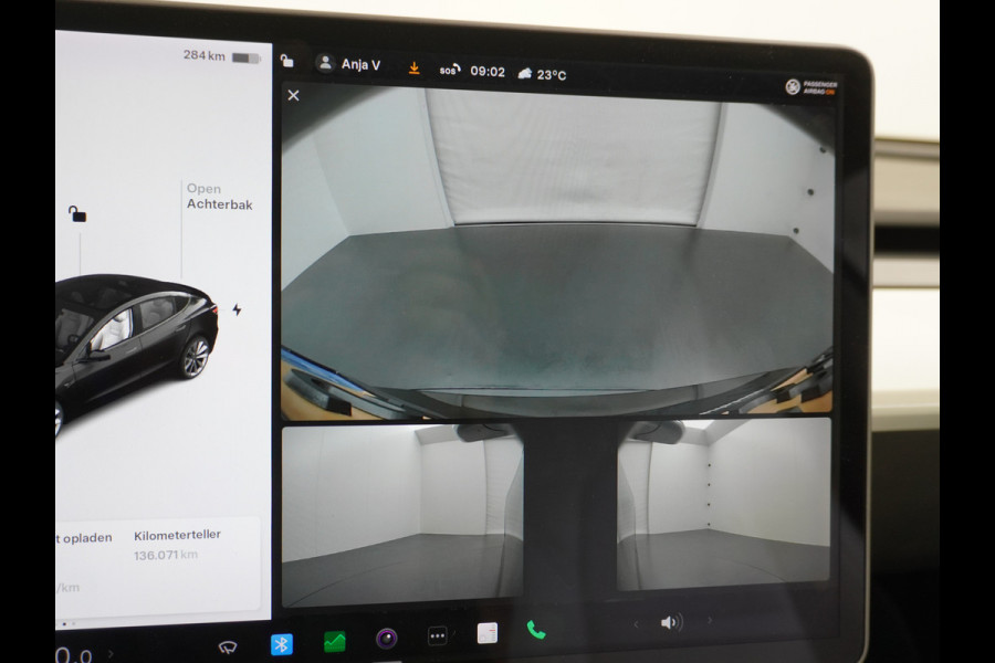 Tesla Model 3 Long Range AWD 75kWh 463PK Trekhaak 19" Ivory FSD-3 Computer Premium Audio AutoPilot Panoramadak Camera's Leer Adaptive-Cruise-C 4WD Stoel en achterbank verwarming Elektr.Stoelen+Memory+Easy-Entry WiFi Garantie op Accu tot 23-12-2027/192.000km