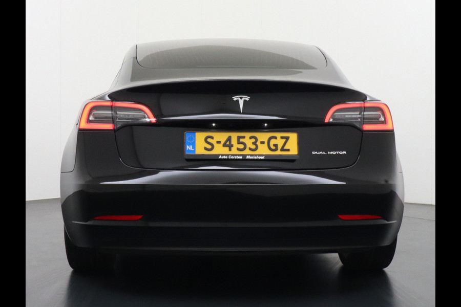 Tesla Model 3 Long Range AWD 75kWh 463PK Trekhaak 19" Ivory FSD-3 Computer Premium Audio AutoPilot Panoramadak Camera's Leer Adaptive-Cruise-C 4WD Stoel en achterbank verwarming Elektr.Stoelen+Memory+Easy-Entry WiFi Garantie op Accu tot 23-12-2027/192.000km