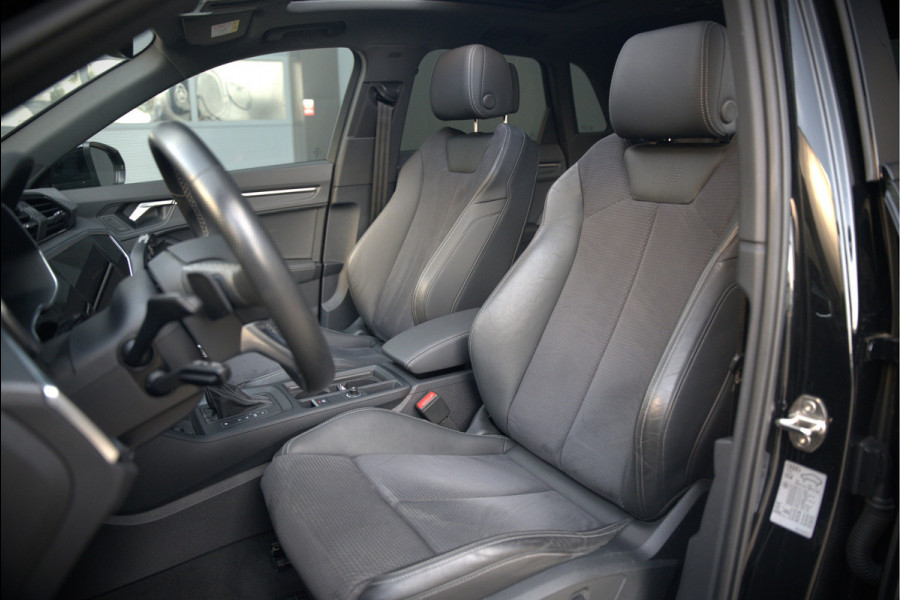 Audi Q3 45 TFSI e S edition | S-Line | Panoramadak | Sonos | Keyless | 360° Camera | Elek. Trekhaak | Matrix led | Dodehoekdetectie | BTW | Leer | Adaptive Cruise Control | Stoelverwarming | Elektrische Stoelen | Virtua