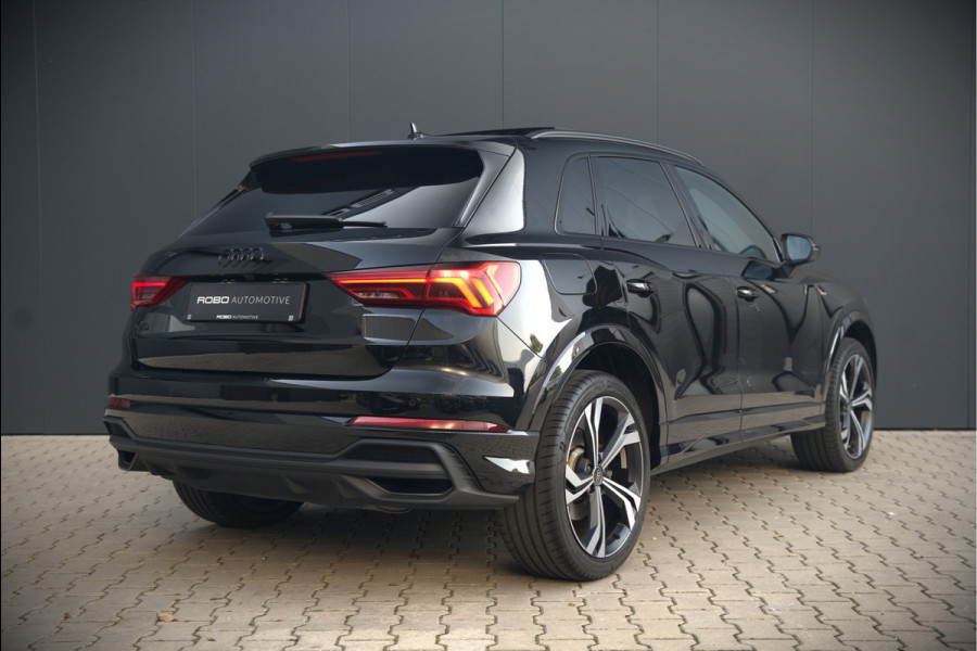 Audi Q3 45 TFSI e S edition | S-Line | Panoramadak | Sonos | Keyless | 360° Camera | Elek. Trekhaak | Matrix led | Dodehoekdetectie | BTW | Leer | Adaptive Cruise Control | Stoelverwarming | Elektrische Stoelen | Virtua