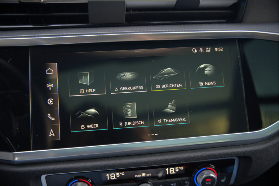 Audi Q3 45 TFSI e S edition | S-Line | Panoramadak | Sonos | Keyless | 360° Camera | Elek. Trekhaak | Matrix led | Dodehoekdetectie | BTW | Leer | Adaptive Cruise Control | Stoelverwarming | Elektrische Stoelen | Virtua