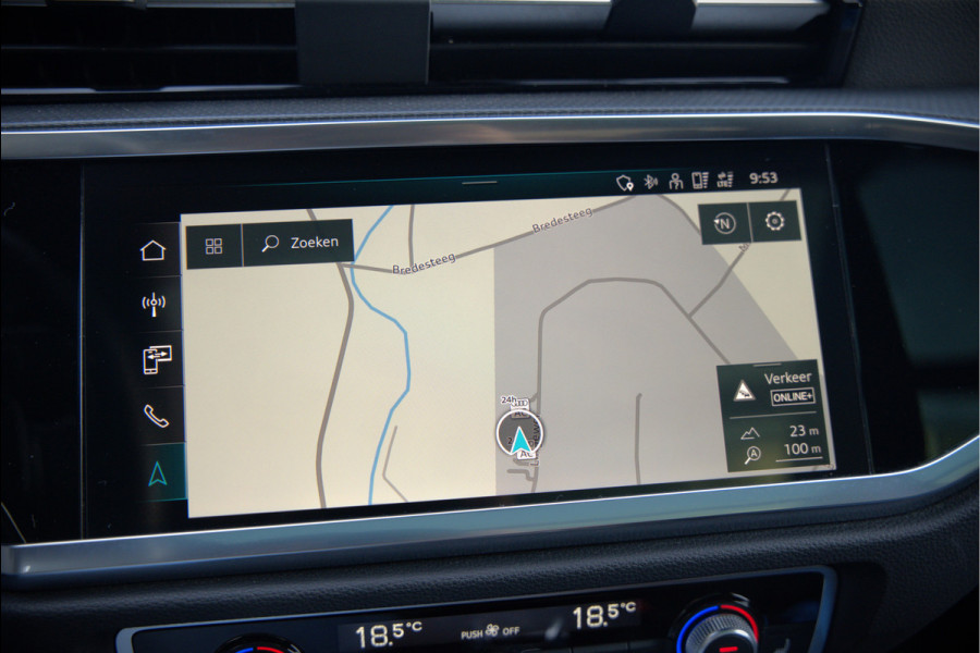 Audi Q3 45 TFSI e S edition | S-Line | Panoramadak | Sonos | Keyless | 360° Camera | Elek. Trekhaak | Matrix led | Dodehoekdetectie | BTW | Leer | Adaptive Cruise Control | Stoelverwarming | Elektrische Stoelen | Virtua
