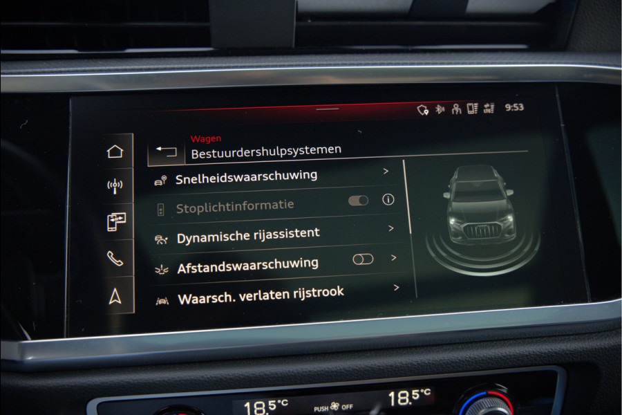 Audi Q3 45 TFSI e S edition | S-Line | Panoramadak | Sonos | Keyless | 360° Camera | Elek. Trekhaak | Matrix led | Dodehoekdetectie | BTW | Leer | Adaptive Cruise Control | Stoelverwarming | Elektrische Stoelen | Virtua