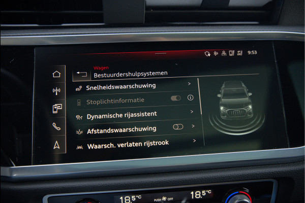 Audi Q3 45 TFSI e S edition | S-Line | Panoramadak | Sonos | Keyless | 360° Camera | Elek. Trekhaak | Matrix led | Dodehoekdetectie | BTW | Leer | Adaptive Cruise Control | Stoelverwarming | Elektrische Stoelen | Virtua