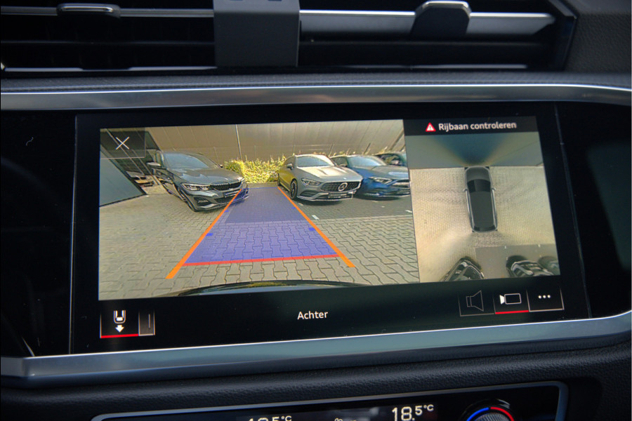 Audi Q3 45 TFSI e S edition | S-Line | Panoramadak | Sonos | Keyless | 360° Camera | Elek. Trekhaak | Matrix led | Dodehoekdetectie | BTW | Leer | Adaptive Cruise Control | Stoelverwarming | Elektrische Stoelen | Virtua