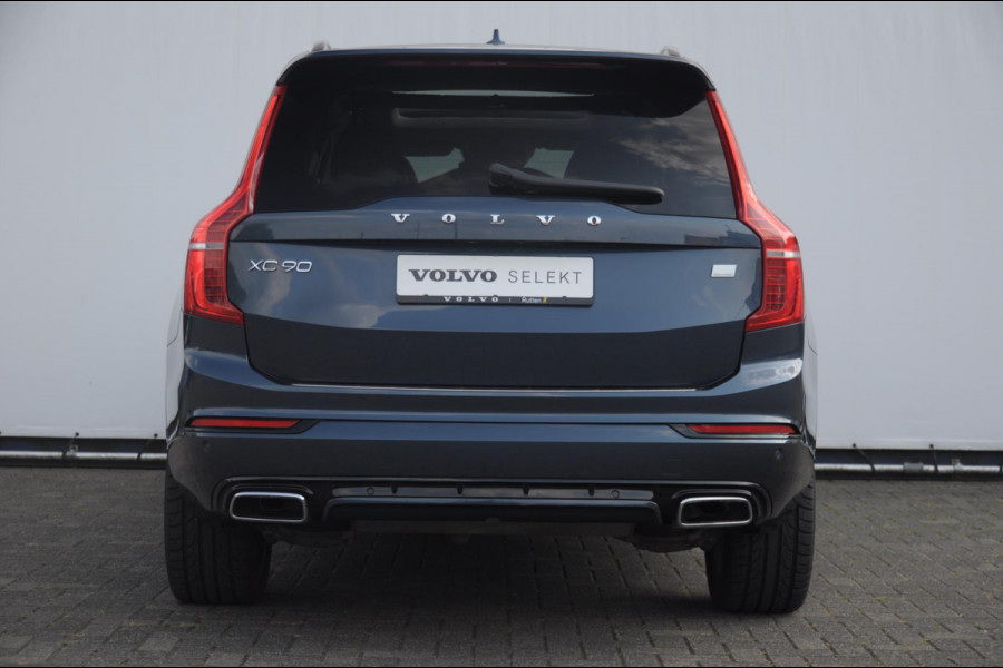 Volvo XC90 T8 390PK Automaat Recharge AWD R-Design / Adaptieve cruise control/ BLIS/ Luchtvering/ Trekhaak/ Harman Kardon Audio/ Apple carplay/ parkeersensoren met 360 Camera/ Elektrische achterklep/ Keyless/ Head up display