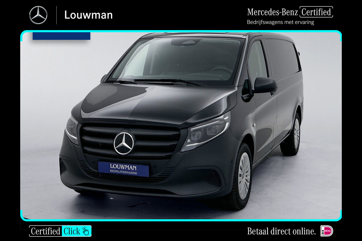 Mercedes-Benz Vito 116 CDI L2 Pro zwart Camera met parkeersensoren Trekhaak 2500kg Betimmering + laadvloer Stoelverwarming