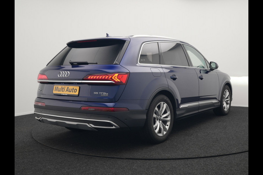 Audi Q7 55 TFSI e Quattro Pro Line Plug In Hybrid 381pk Dealer O.H PHEV | Luchtvering | Trekhaak Af Fabriek | Panodak | Adaptive Cruise | Matrix LED | Camera | Lederen Sportstoelen Memory & Ventilatie | Navigatie | Keyless | Virtual | DAB |