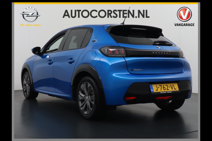 Peugeot e-208 EV 50kWh Adaptive-Cruise Apple Carplay Android Cruise Keyless Led PDC Allure Dab Lmv 16" Bluetooth Regensensor Rijstrooksensor Verkeersbord detectie