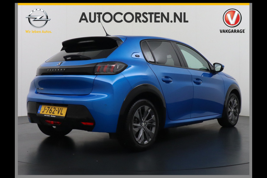 Peugeot e-208 EV 50kWh Adaptive-Cruise Apple Carplay Android Cruise Keyless Led PDC Allure Dab Lmv 16" Bluetooth Regensensor Rijstrooksensor Verkeersbord detectie