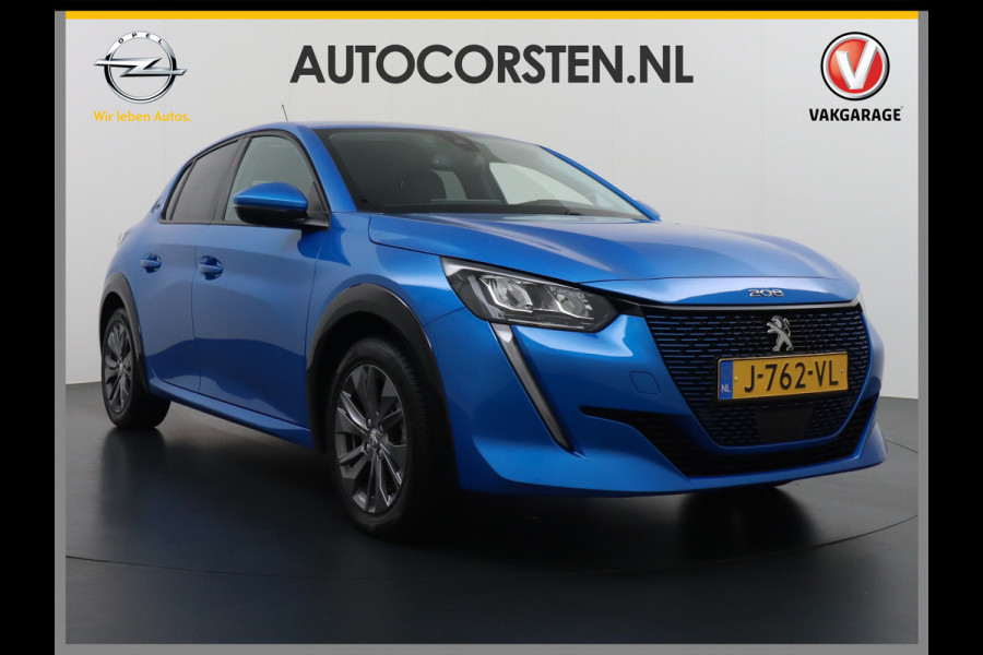 Peugeot e-208 EV 50kWh Adaptive-Cruise Apple Carplay Android Cruise Keyless Led PDC Allure Dab Lmv 16" Bluetooth Regensensor Rijstrooksensor Verkeersbord detectie