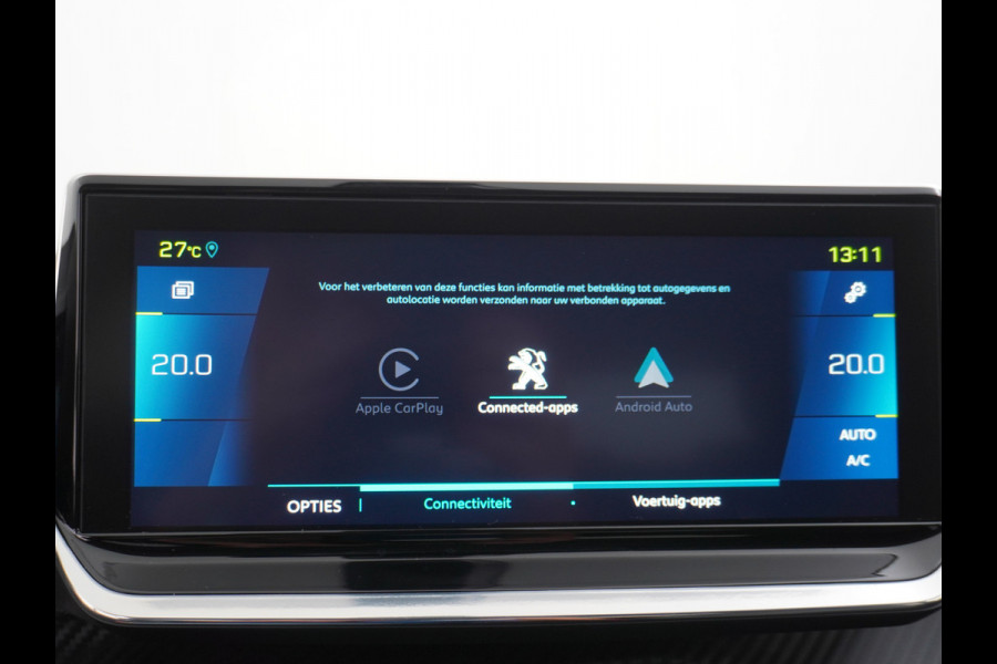 Peugeot e-208 EV 50kWh Adaptive-Cruise Apple Carplay Android Cruise Keyless Led PDC Allure Dab Lmv 16" Bluetooth Regensensor Rijstrooksensor Verkeersbord detectie