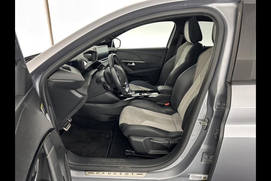 Peugeot e-208 EV GT-Line 350 50 kWh (INCL-BTW) *PANO | FULL-LED | DIGI-COCKPIT | BLINDSPOT | CAMERA | LEATHER-ALCANTARA | AMBIENT-LIGHT | NAVI-FULLMAP | LANE-ASSIST | KEYLESS | DAB | CCS-FASTLOADER | HEATED-SPORTSEATS | 17"ALU