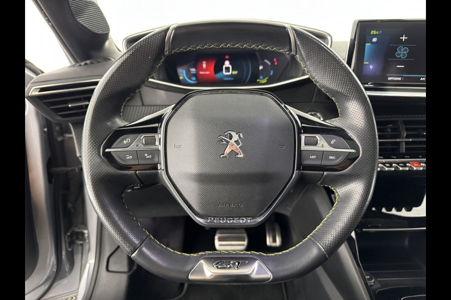 Peugeot e-208 EV GT-Line 350 50 kWh (INCL-BTW) *PANO | FULL-LED | DIGI-COCKPIT | BLINDSPOT | CAMERA | LEATHER-ALCANTARA | AMBIENT-LIGHT | NAVI-FULLMAP | LANE-ASSIST | KEYLESS | DAB | CCS-FASTLOADER | HEATED-SPORTSEATS | 17"ALU