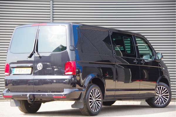 Volkswagen Transporter 2.0 TDI L2 150PK AUT. DC-5P, LED, 2X SCHUIFDEUR, TREKHAAK, NAVI, CRUISE, LEDER STUUR, PARKEERSENSOREN, MISTLAMPEN, DUBBELE CABIN