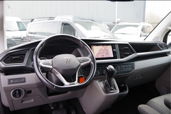 Volkswagen Transporter 2.0 TDI L2 150PK AUT. DC-5P, LED, 2X SCHUIFDEUR, TREKHAAK, NAVI, CRUISE, LEDER STUUR, PARKEERSENSOREN, MISTLAMPEN, DUBBELE CABIN