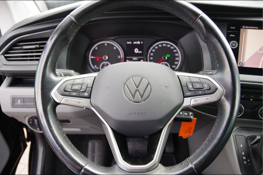 Volkswagen Transporter 2.0 TDI L2 150PK AUT. DC-5P, LED, 2X SCHUIFDEUR, TREKHAAK, NAVI, CRUISE, LEDER STUUR, PARKEERSENSOREN, MISTLAMPEN, DUBBELE CABIN