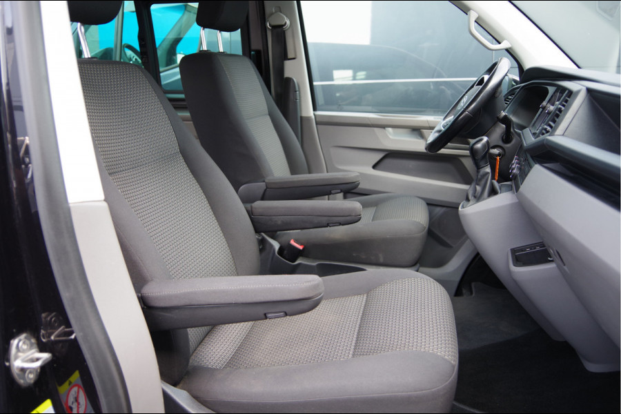 Volkswagen Transporter 2.0 TDI L2 150PK AUT. DC-5P, LED, 2X SCHUIFDEUR, TREKHAAK, NAVI, CRUISE, LEDER STUUR, PARKEERSENSOREN, MISTLAMPEN, DUBBELE CABIN