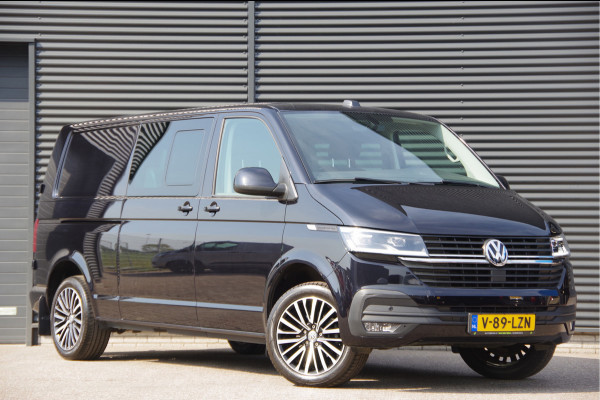Volkswagen Transporter 2.0 TDI L2 150PK AUT. DC-5P, LED, 2X SCHUIFDEUR, TREKHAAK, NAVI, CRUISE, LEDER STUUR, PARKEERSENSOREN, MISTLAMPEN, DUBBELE CABIN