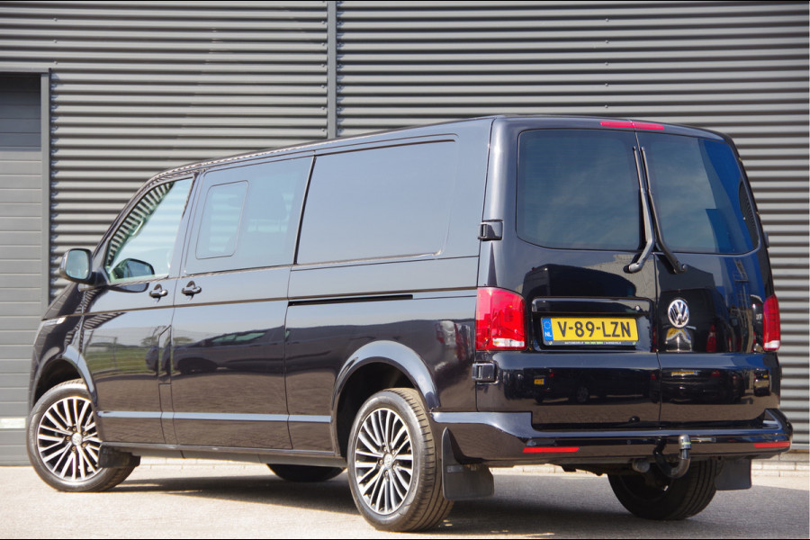 Volkswagen Transporter 2.0 TDI L2 150PK AUT. DC-5P, LED, 2X SCHUIFDEUR, TREKHAAK, NAVI, CRUISE, LEDER STUUR, PARKEERSENSOREN, MISTLAMPEN, DUBBELE CABIN