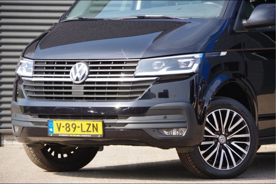 Volkswagen Transporter 2.0 TDI L2 150PK AUT. DC-5P, LED, 2X SCHUIFDEUR, TREKHAAK, NAVI, CRUISE, LEDER STUUR, PARKEERSENSOREN, MISTLAMPEN, DUBBELE CABIN