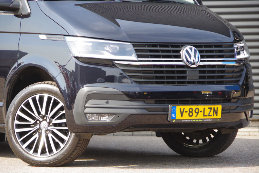 Volkswagen Transporter 2.0 TDI L2 150PK AUT. DC-5P, LED, 2X SCHUIFDEUR, TREKHAAK, NAVI, CRUISE, LEDER STUUR, PARKEERSENSOREN, MISTLAMPEN, DUBBELE CABIN