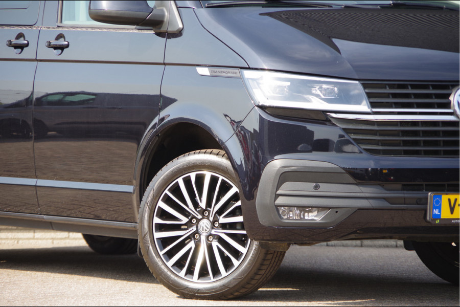 Volkswagen Transporter 2.0 TDI L2 150PK AUT. DC-5P, LED, 2X SCHUIFDEUR, TREKHAAK, NAVI, CRUISE, LEDER STUUR, PARKEERSENSOREN, MISTLAMPEN, DUBBELE CABIN
